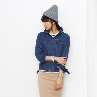 Washed Distressed Denim Jacket