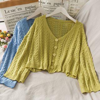 Loose-fit Cable-knit Crop Top