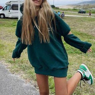 Oversized Cut-out Sleeves Hoodie