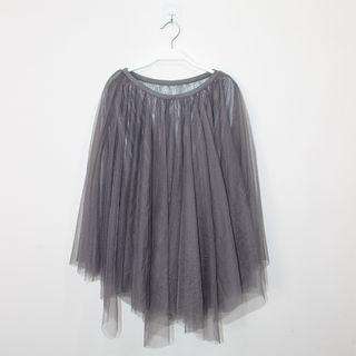 Mesh A-line Skirt Dark Gray - One Size
