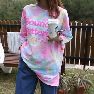 Lettering Tie-dye T-shirt