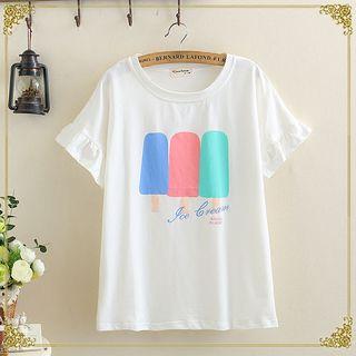 Ice Pop Print Short Sleeve T-shirt