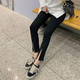 Front Slit Skinny Pants