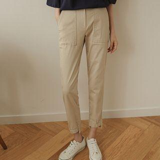 Asymmetric-hem Jogger Pants