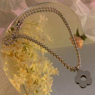 Flower Pendant Alloy Necklace 1 Piece - Necklace - Stainless Steel - Gold - One Size