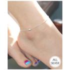 Ball-charm Silver Anklet