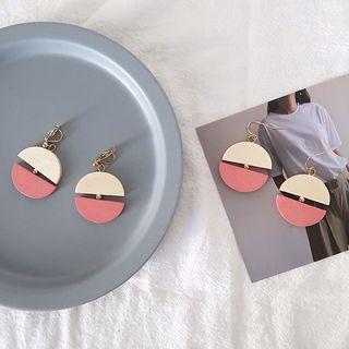 Two-tone Circle Drop Earring