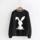 Long-sleeve / Elbow-sleeve Rabbit Print Sweatshirt
