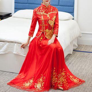 Set: Wedding Embroidered Top + Wedding Maxi Skirt