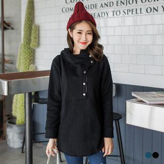 Flappy Funnel Neck Longline Hoodie