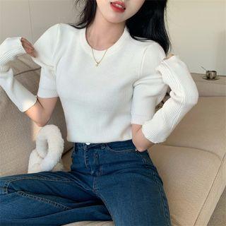 Short-sleeve Sweater With Arm Sleeves