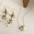 Flower Alloy Dangle Earring / Necklace