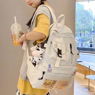 Cartoon Print Buckled Backpack