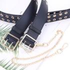 Faux Leather Belt / Chained Faux Leather Belt