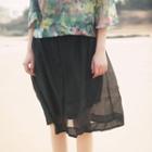 Silk A-line Skirt