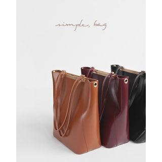 Metal-trim Square Tote