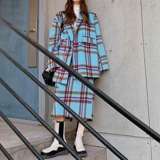 Plaid Blazer / Midi Skirt / Set