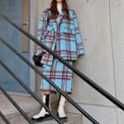 Plaid Blazer / Midi Skirt / Set