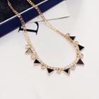 Geometric Triangle Short Necklace As Figure - One Size