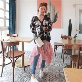 Sleeveless Flounced Chiffon Long Dress