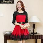 Lace Trim A-line Dress