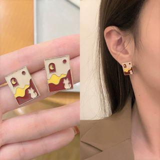 Cat Glaze Alloy Earring