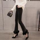 Furry Cuff Boot-cut Pants