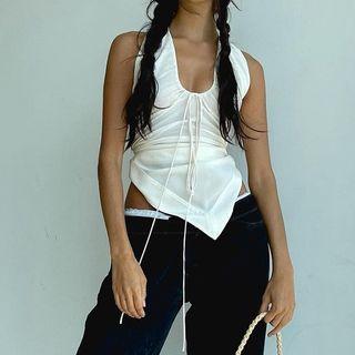 Open Back Tie-back Tank Top