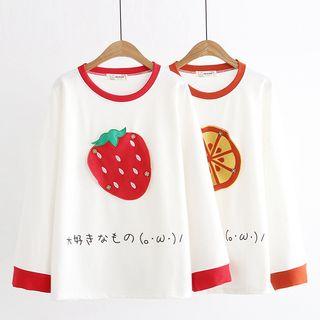 Fruit Applique Pullover