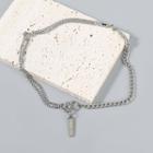 Asymmetrical Layered Alloy Necklace 1 Pc - Silver - One Size