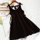 Beaded Sleeveless Mini A-line Dress