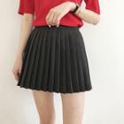 A-line Mini Pleated Chiffon Skirt