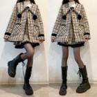 Jacket / Mini A-line Overall Dress / T-shirt / Knit Top With Collar / Mini Skirt