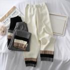 Colorblock Knit Harem Pants