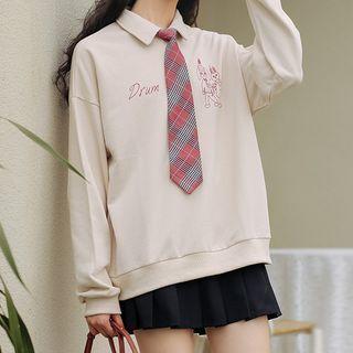 Collar Sweatshirt Almond - One Size
