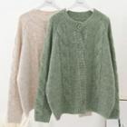 Plain Cable Knit Jacket