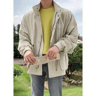 Pocket-detail Drawstring-waist Field Jacket