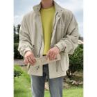 Pocket-detail Drawstring-waist Field Jacket