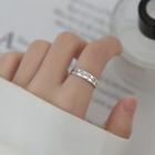 925 Sterling Silver Lettering Ring Ring - Silver - One Size