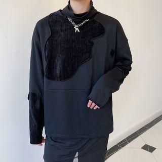 Round Neck Panel Sweatshirt