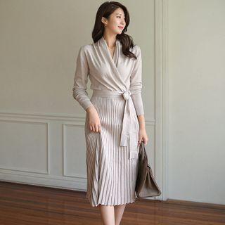 V-neck Long Sweat Dress