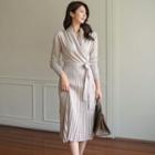 V-neck Long Sweat Dress