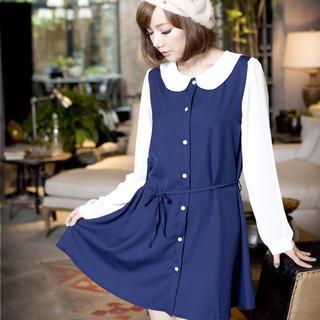Tie-waist Chiffon Shirtdress