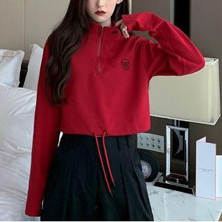 Turtleneck Crop Sweatshirt