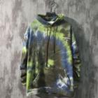 Couple-matching Lettering Tie-dye Hoodie