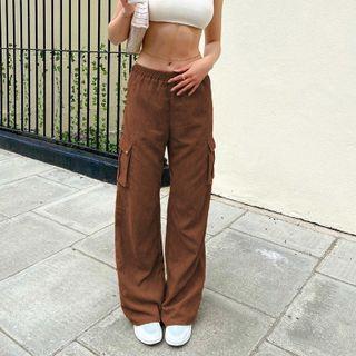 High Waist Side Pocket Pants