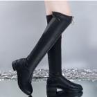Low-heel Zip-front Over-the-knee Boots