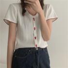 Short-sleeve Slim-fit T-shirt Cropped Top