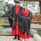 Couple Matching Long-sleeve Top / Midi A-line Skirt / Long Coat / Hair Tie / Hanfu Set