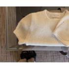 [dearest] Short-sleeve Perforated Knit Top (cream) One Size